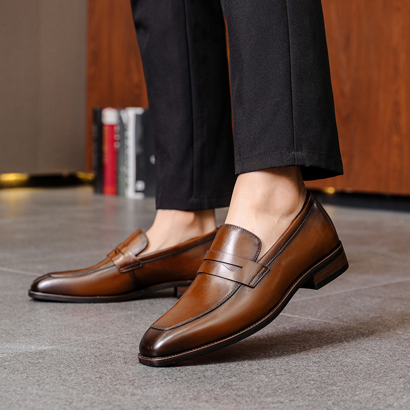 Mid Formal Men’s Leather Penny Loafers for Work & Life