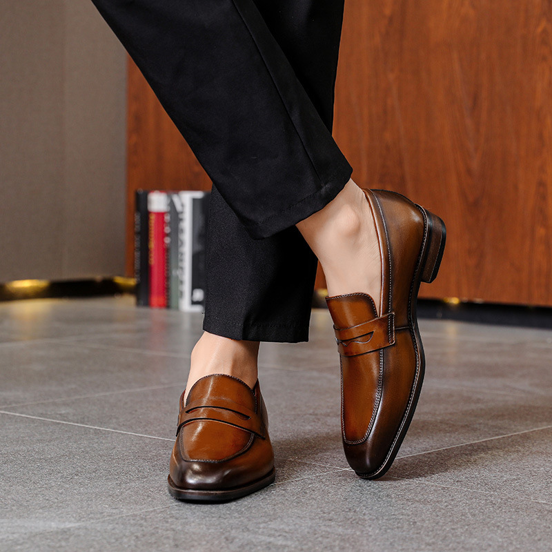 Mid Formal Men’s Leather Penny Loafers for Work & Life