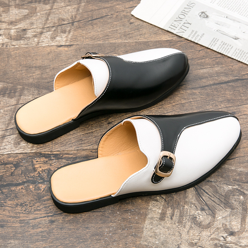 Colorblock Slip-On Casual Backless Mule Loafers