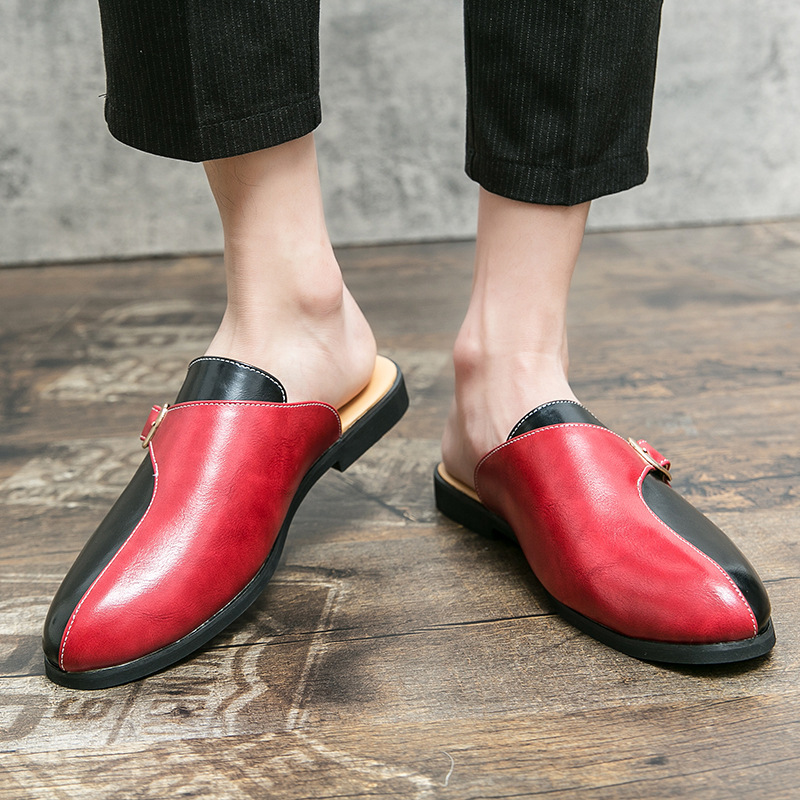 Colorblock Slip-On Casual Backless Mule Loafers