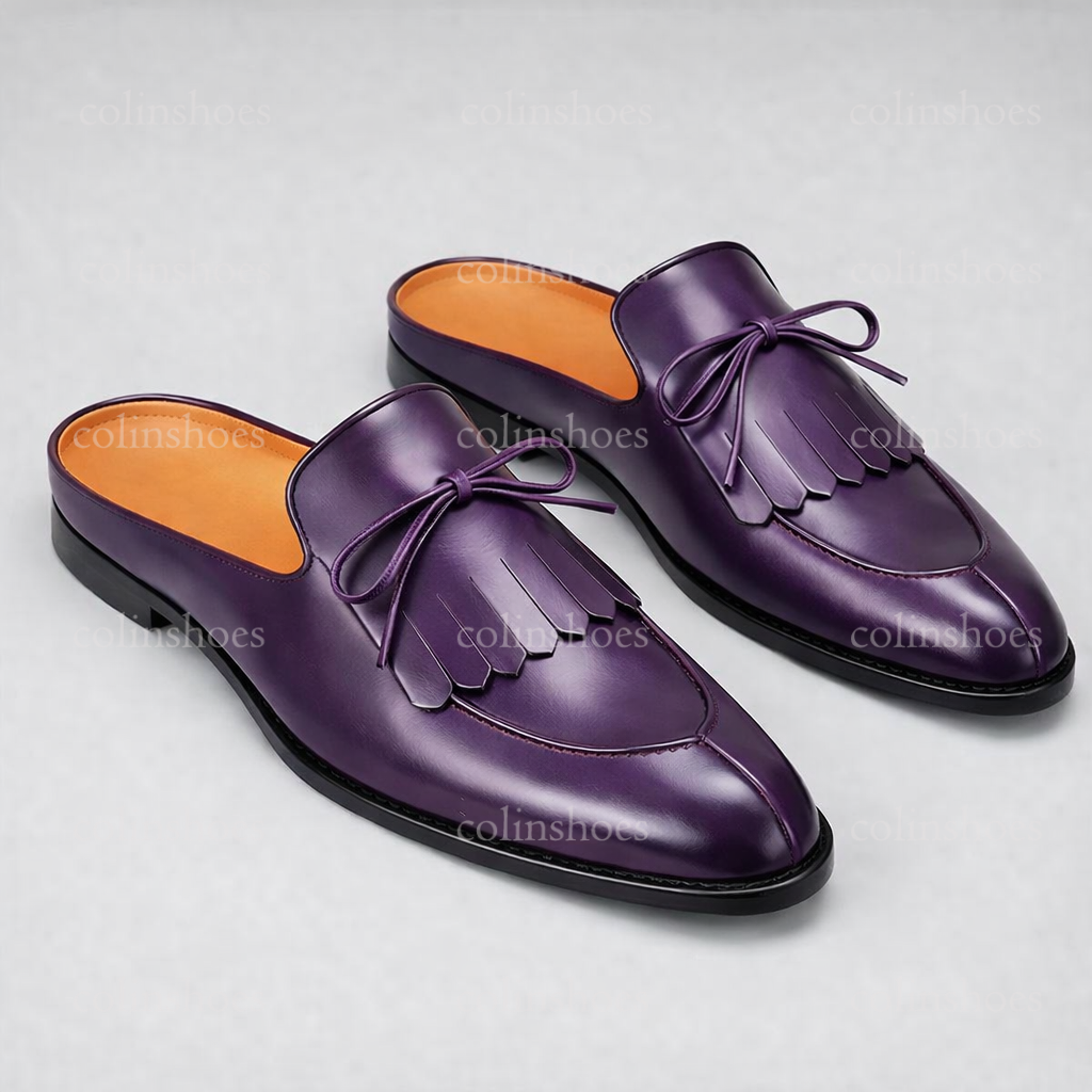 Casual & Business Slip-On Tassel Backless Mule Loafers