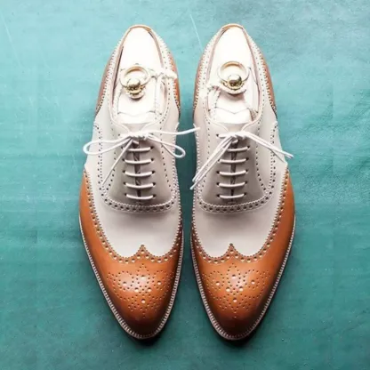 Two-Tone Gentleman's Brogue Oxfords-Colinshoes