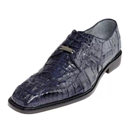 Full-Grain Croc-Embossed Bussiness Derbies-Colinshoes