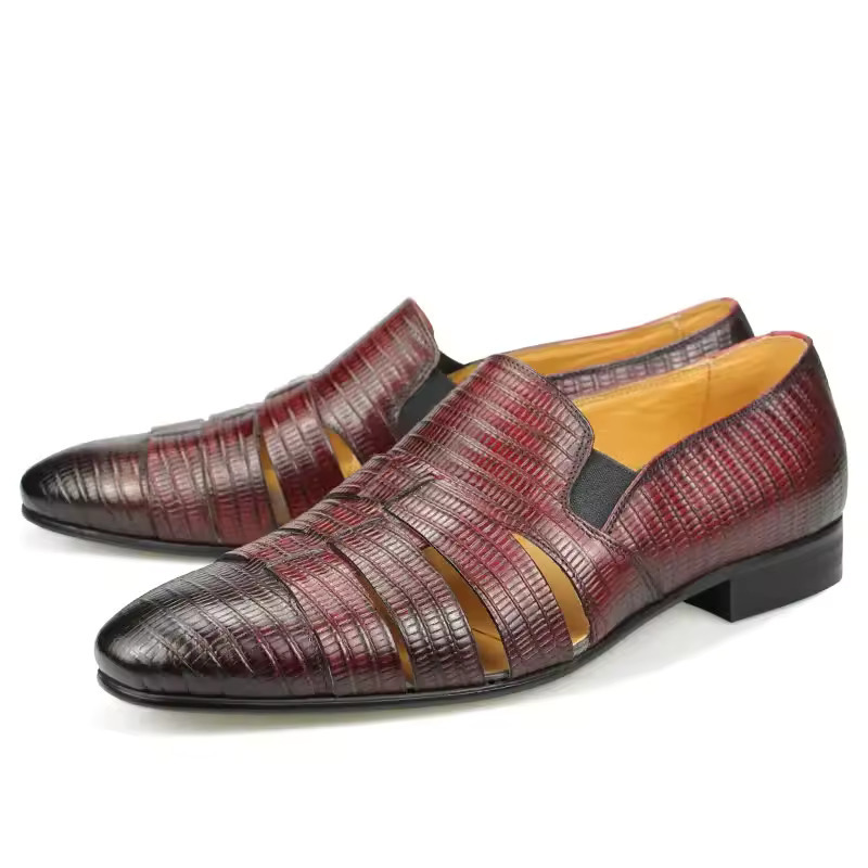 Summer Daily Wear Ventilated Leather Sandals 