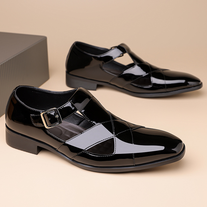 Summer Glossy Leather Evening Sandal Loafer