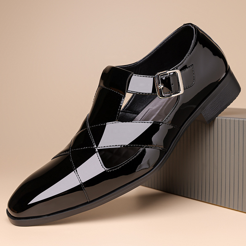 Summer Glossy Leather Evening Sandal Loafer