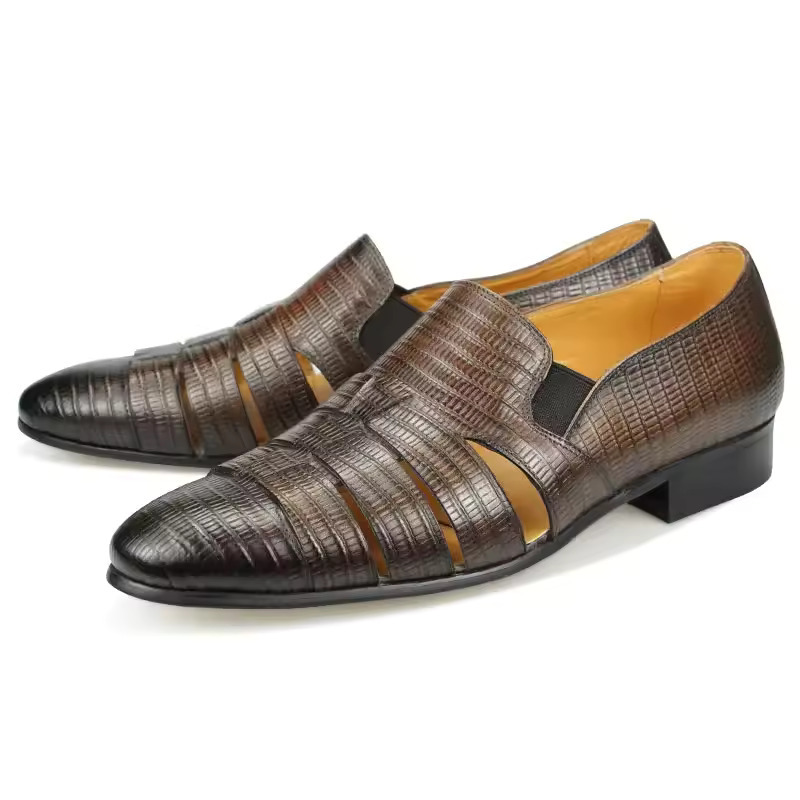 Summer Daily Wear Ventilated Leather Sandals 