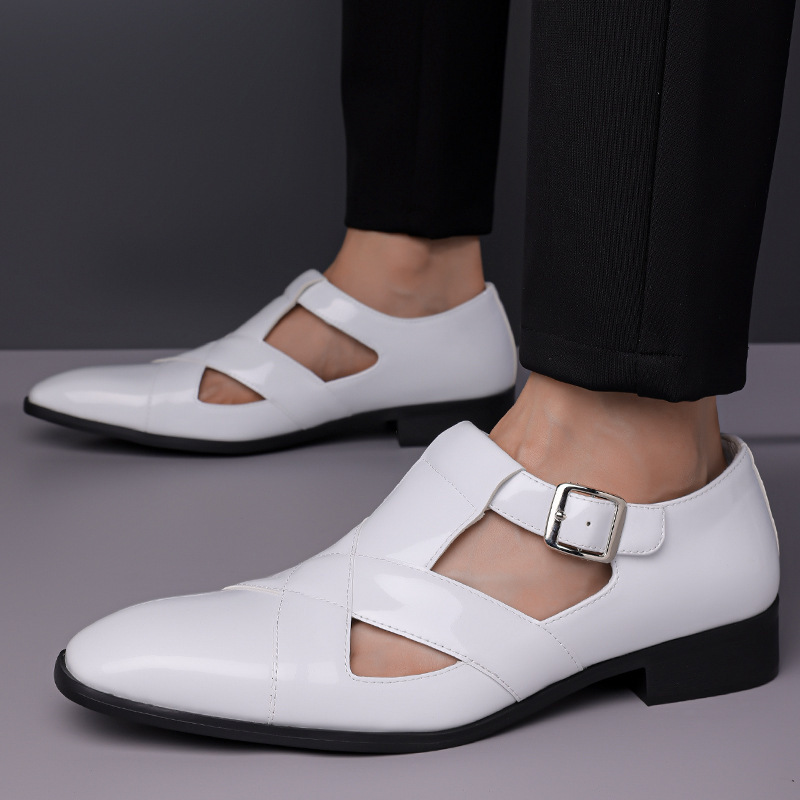 Summer Glossy Leather Evening Sandal Loafer