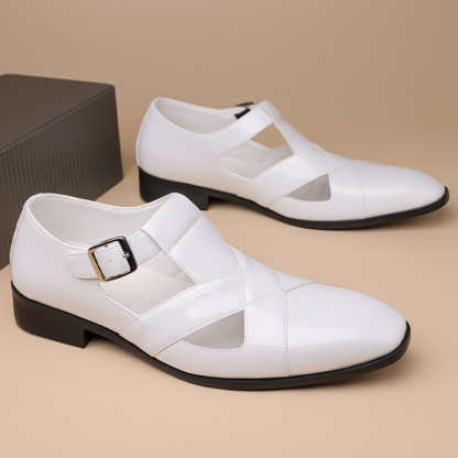 Summer Glossy Leather Evening Sandal Loafer