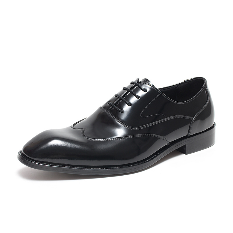 Hand-Patina Wholecut Balmoral Oxford Leather Shoes