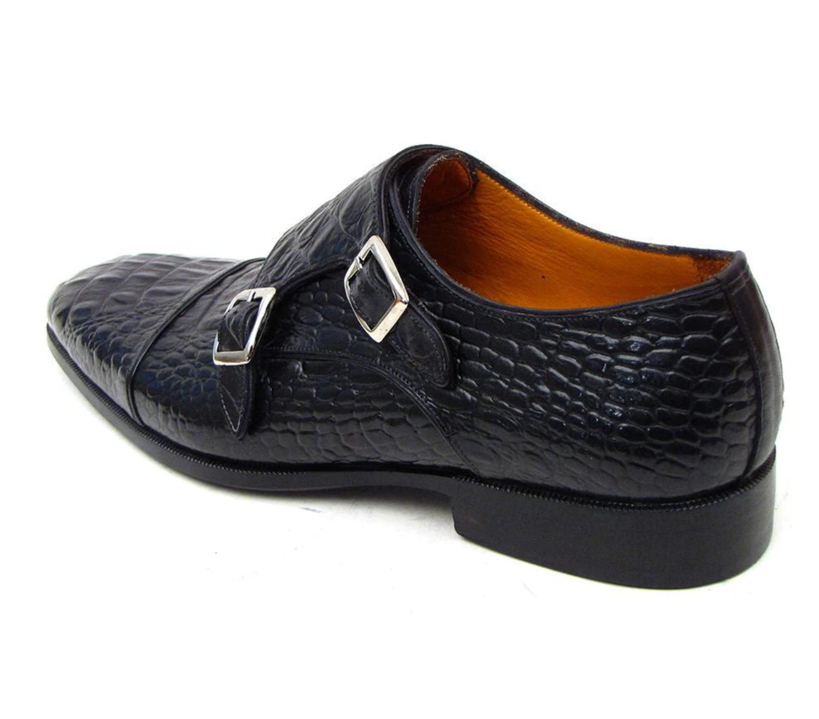 Handmade leather monk strap dress shoes