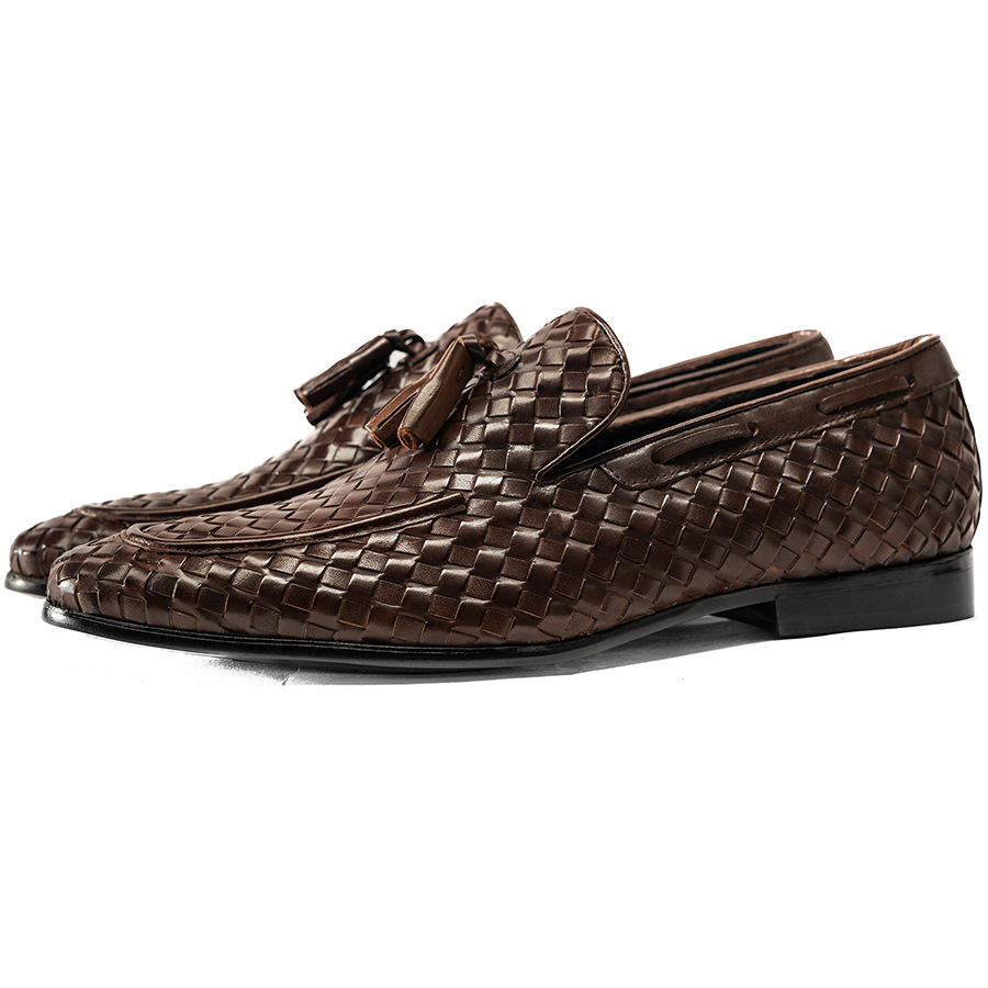 Premium Tassel Handwoven Leather Dress Loafers