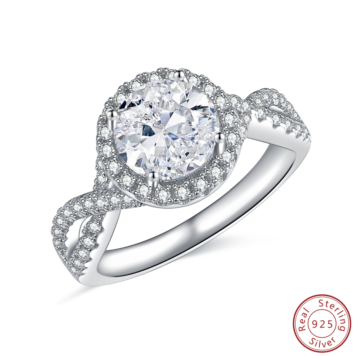 The Randy - CiciColor S925 Sterling Silver Engagement Moissanite Rings