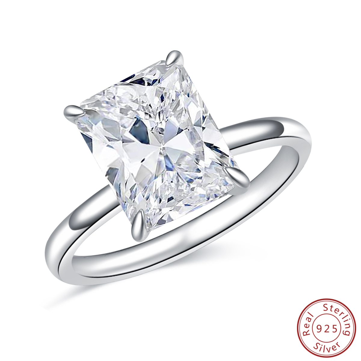 The Elsa - CiciColor S925 Sterling Silver Engagement Moissanite Rings
