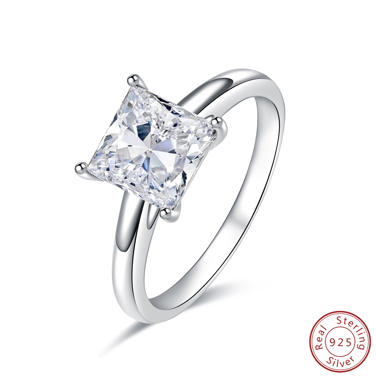 The Paula - CiciColor S925 Sterling Silver Engagement Moissanite Rings