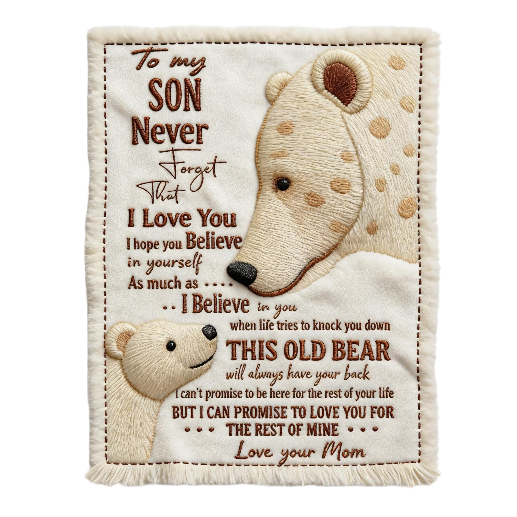 I Love You -   Brown Bear Premium Blanket