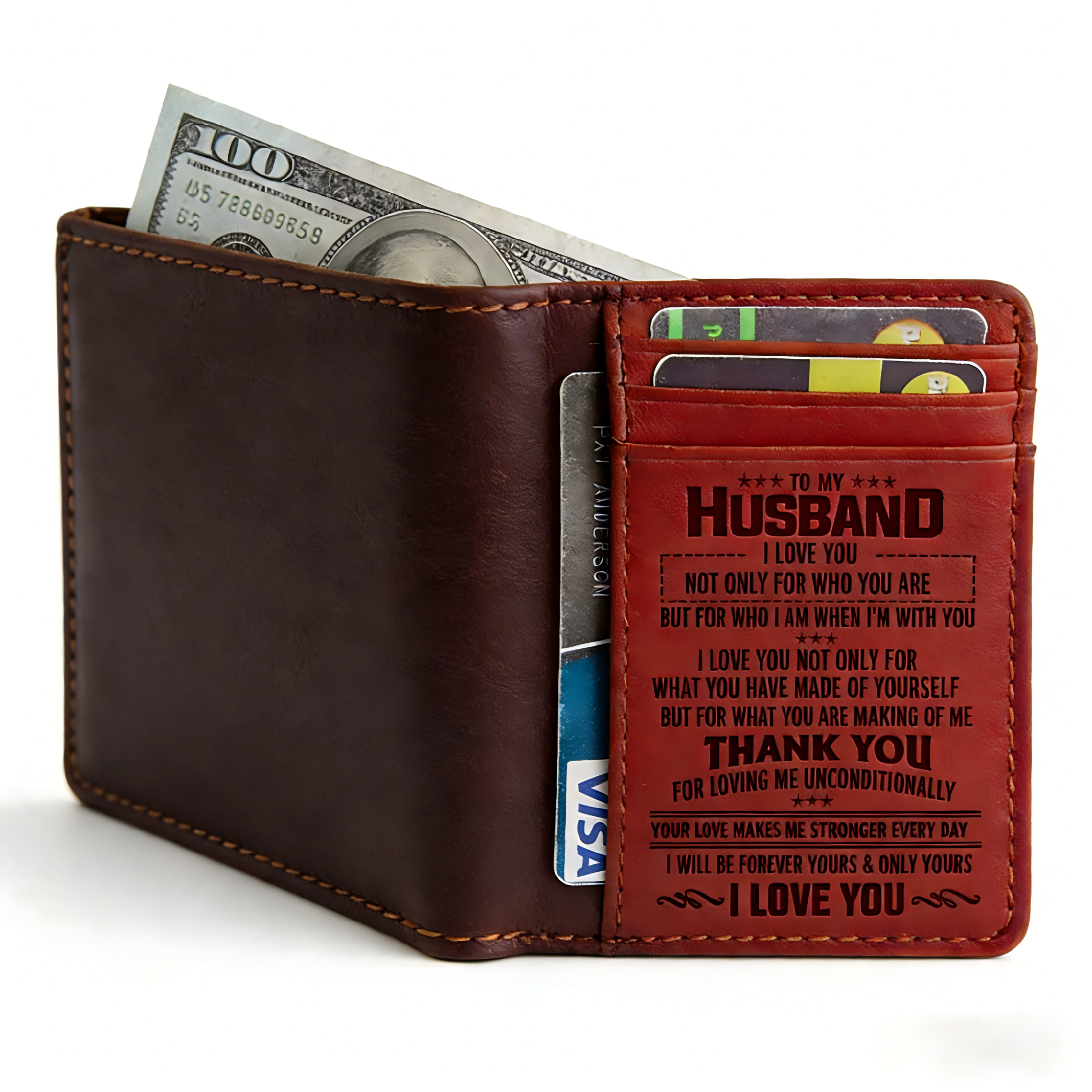 To My Husband - Thank You For Loving Me Unconditionally - Card Wallet
