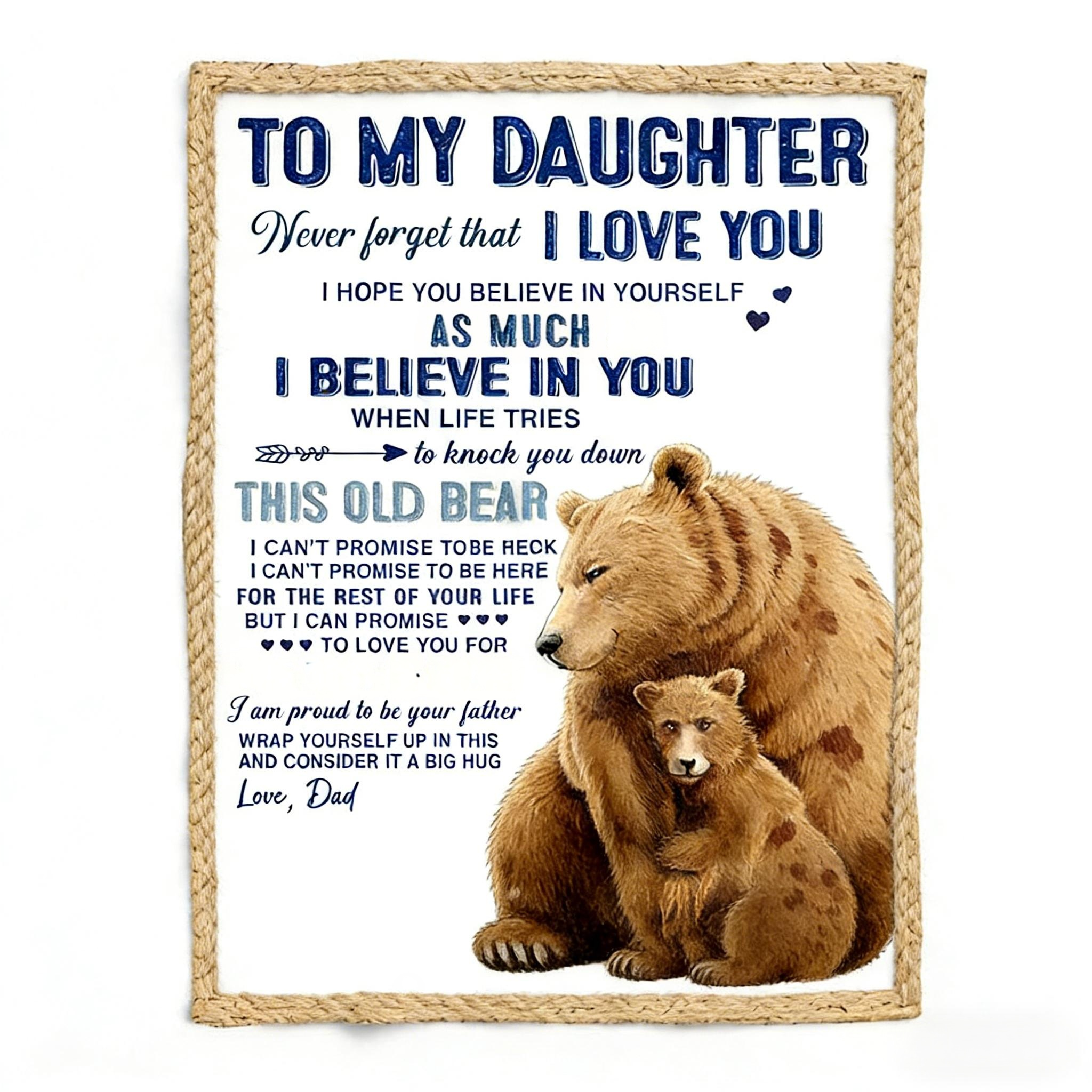 To My Daughter - From Dad  - Premium Blanket