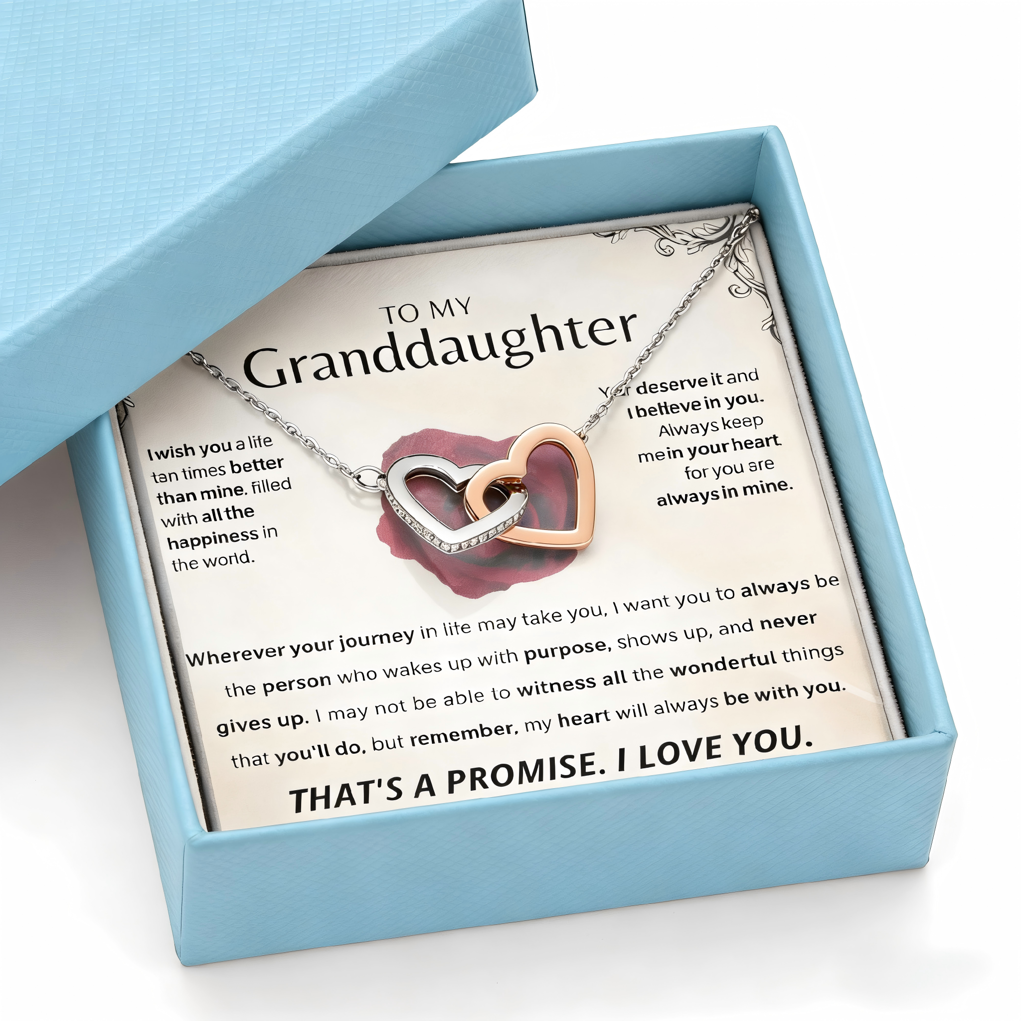 To My Granddaughter - Personalized Beautiful Gift Set