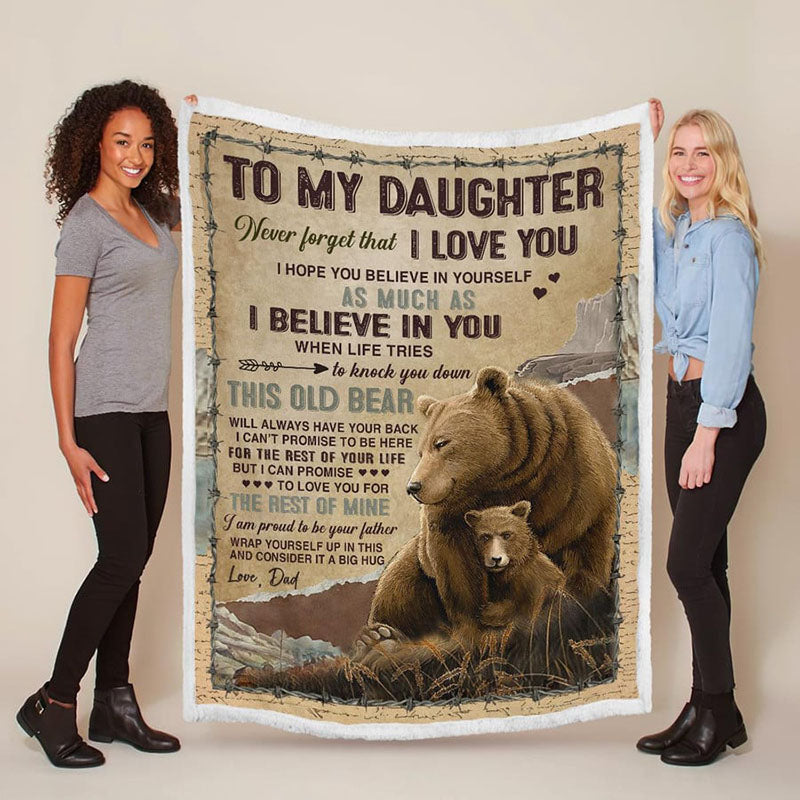 To My Daughter - From Dad  - Premium Blanket