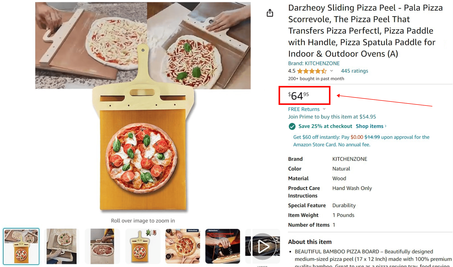 🔥PROMOTION 49% OFF- Sliding Pizza Peel