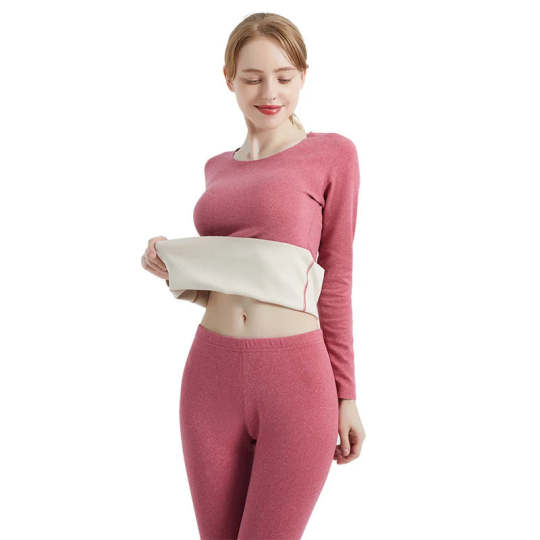 Winter Thermal Underwear Double Layer Warm Lingerie Suit