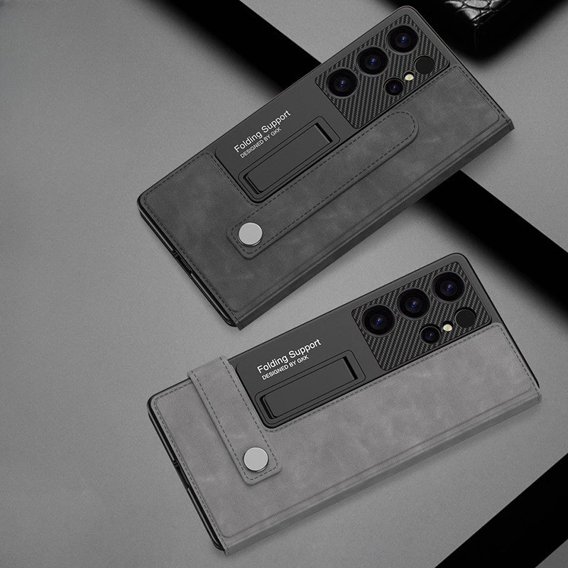 Samsung Galaxy Case GKK Rotating Buckle Clamshell Matte Leather Wallet Book Flip Stand Cover With Card Slots