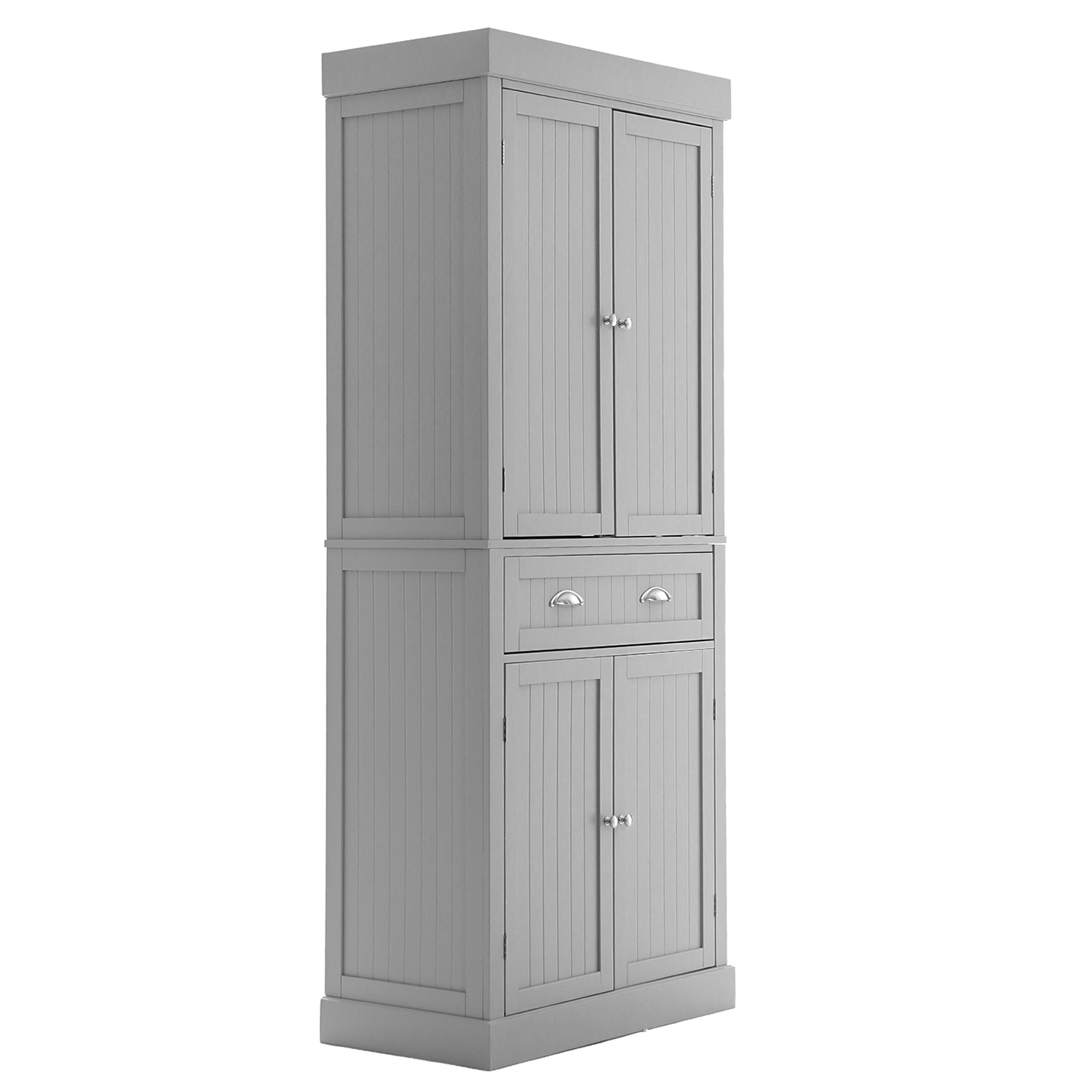 Kitchen Pantry Storage Cabinet, 72" Traditional Kitchen Pantry Cabinet, 6-Tier Freestanding Buffet Cupboards for Kitchen Storage