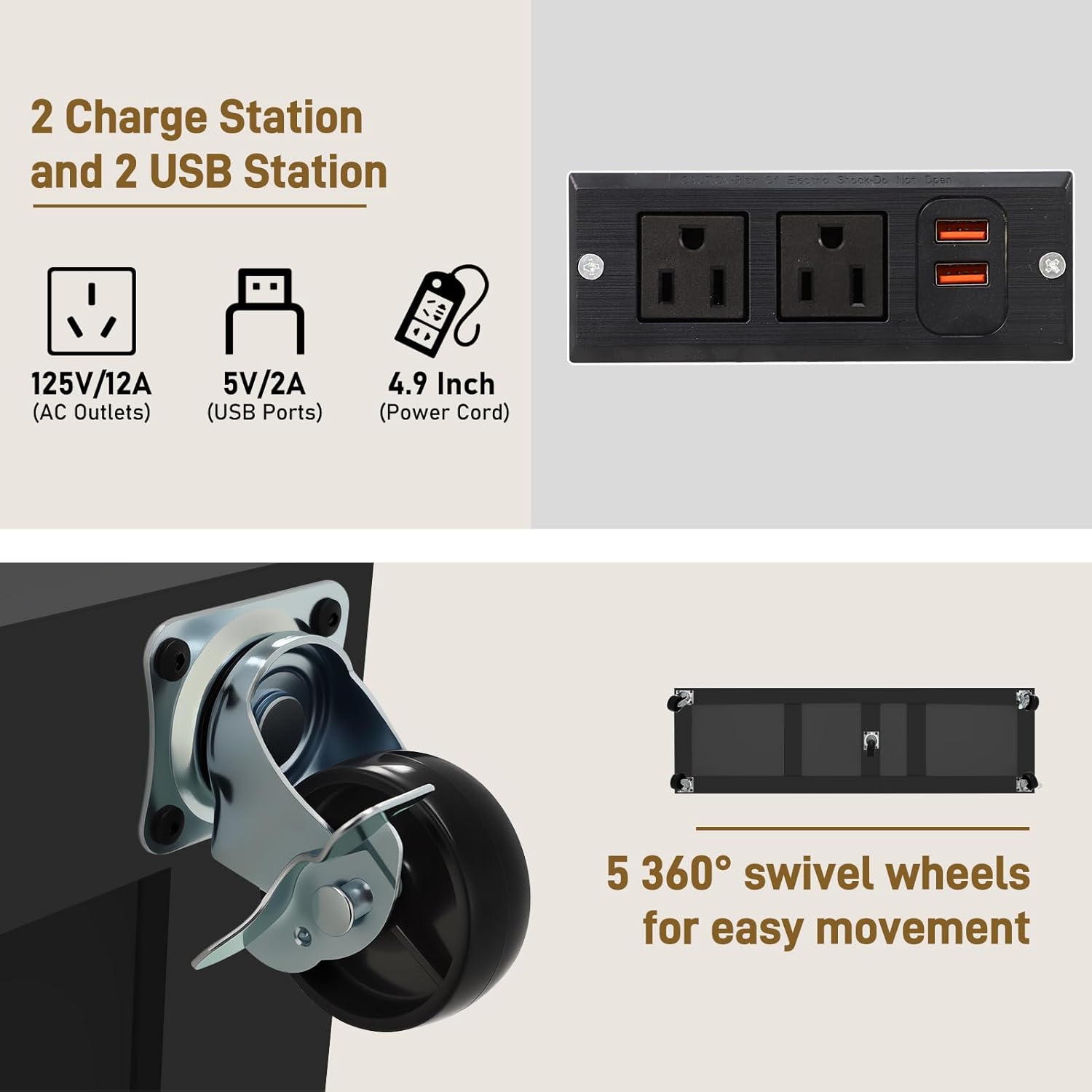 ChVans 59" Kitchen Island On Wheels, Rolling Kitchen Island Cart with Drop Leaf Countertop, Portable Mobile Kitchen Island with Towel Rack, Spice Rack Shelf and Lockable Wheels