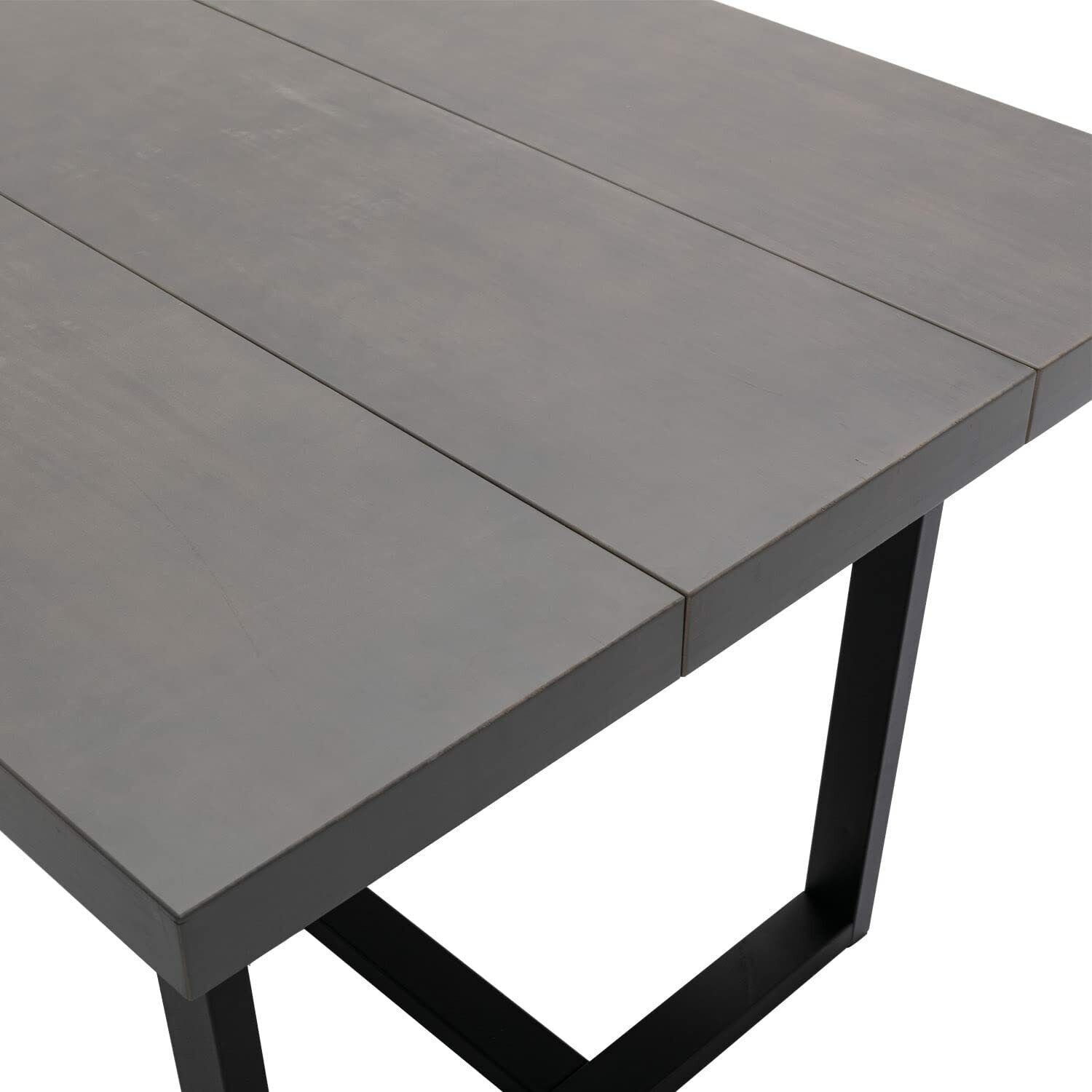 ChVans Dining Table for 4-6 Person, Rustic Farmhouse Solid Wood Dining Table with Metal Frame for Kitchen Meal(Brown-72 in Dining Table)