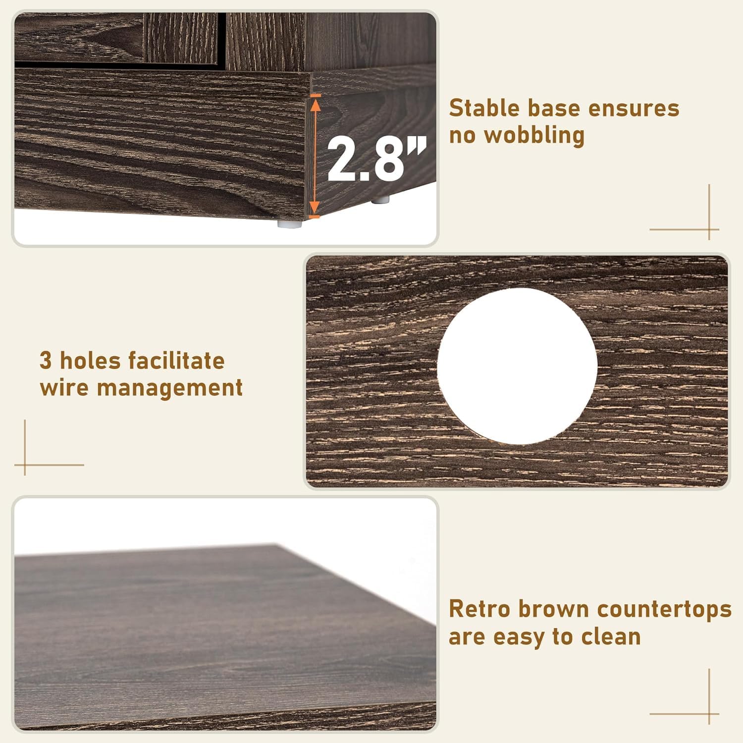 ChVans 83" Fireplace TV Stand for TVs up to 95" with 50" Electric Fireplace, Farmhouse Entertainment Center with LED, Wooden Media Console for Living Room, Bedroom