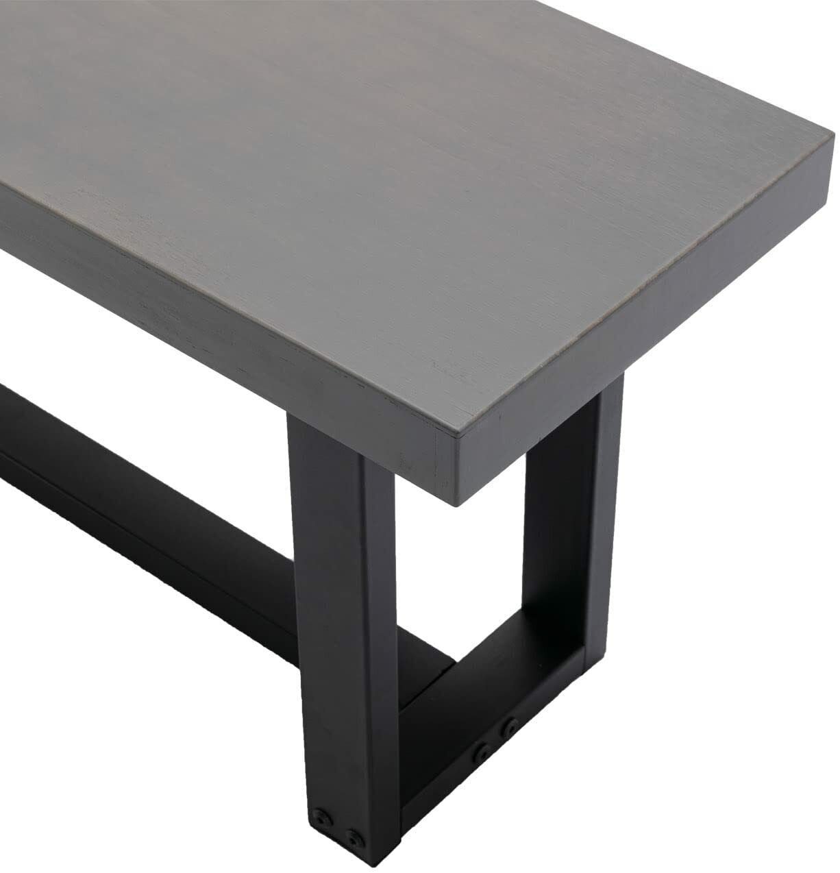 ChVans Dining Table for 4-6 Person, Rustic Farmhouse Solid Wood Dining Table with Metal Frame for Kitchen Meal(Brown-72 in Dining Table)
