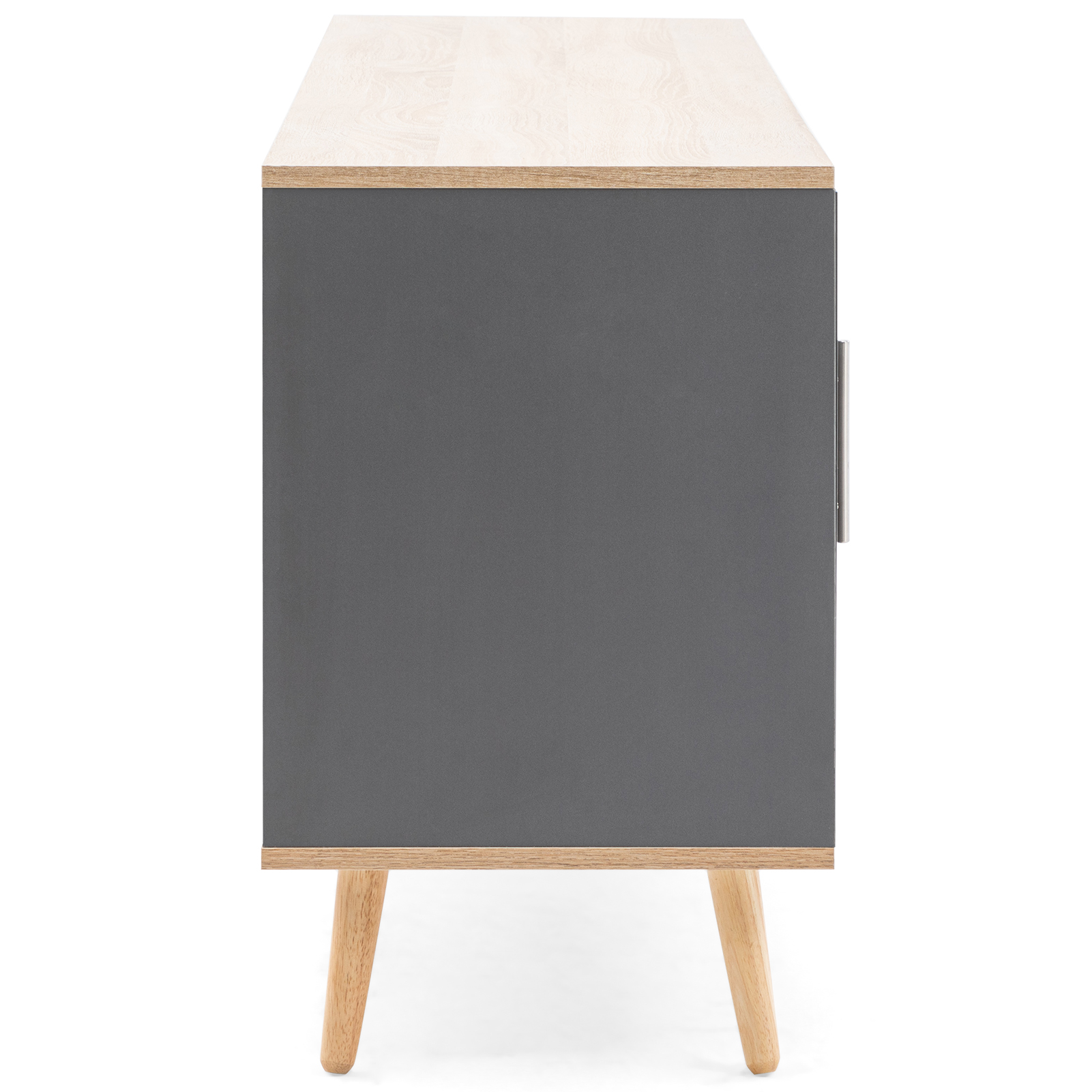 ChVans 70 Inch Mid Century Modern TV Stand for TVs up to 75 inches, Wood TV Stand with Storage, Entertainment Center for Living Room Bedroom, TV Media Console