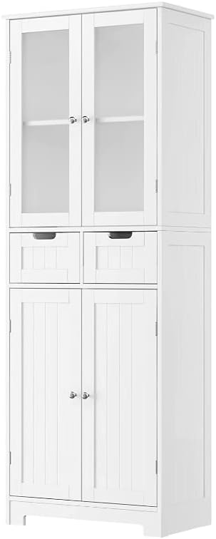 https://www.walmart.com/ip/ChVans-Bathroom-Storage-Cabinet-4-Doors-6-Shelf-Freestanding-2-Adjustable-Shelf-Kitchen-Living-Room-Bathroom-White/3398048958