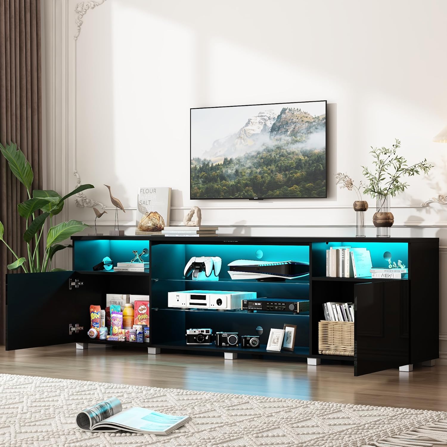 https://www.walmart.com/ip/ChVans-Large-LED-TV-Stand-for-80-85-90-inch-TV-High-Glass-Modern-Entertainment-Center-with-LED-Lights-and-Glossy-Cabinets/11679205713