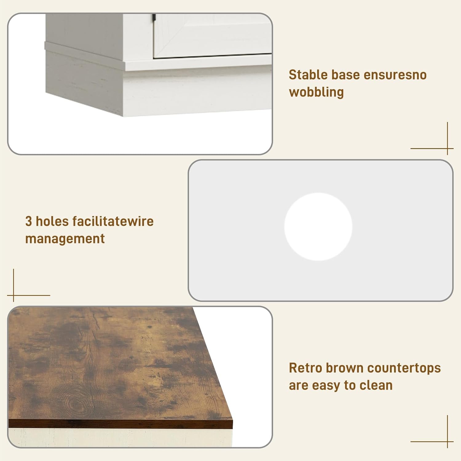 ChVans 83" Fireplace TV Stand for TVs up to 95" with 50" Electric Fireplace, Farmhouse Entertainment Center with LED, Wooden Media Console for Living Room, Bedroom