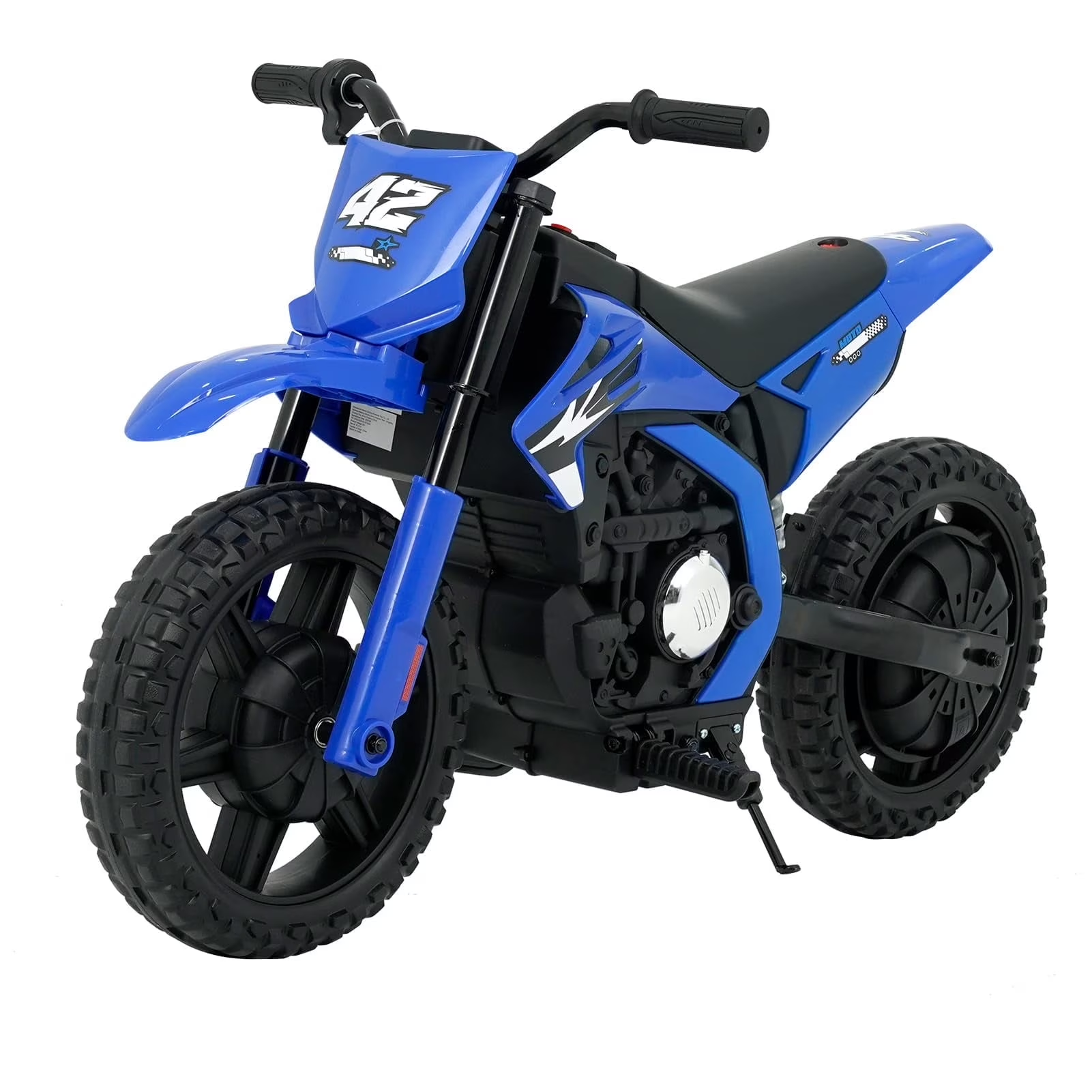 ChVans Kids Ride on Motorcycle for Kids 3-10, 24V Battery Powered Bike Electric Motorbike with Treaded Tires and USB/Music Player, Electric Dirt Bike, Up to 11MPH,2-Speed Modes, Blue