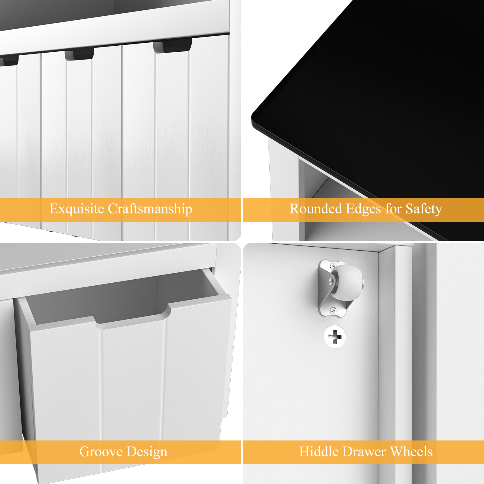 Yaoping Kids Toy Storage Organizer for Kids Room Organizers and Storage, 3 Storage Bins and Open Shelf for Playroom Storage