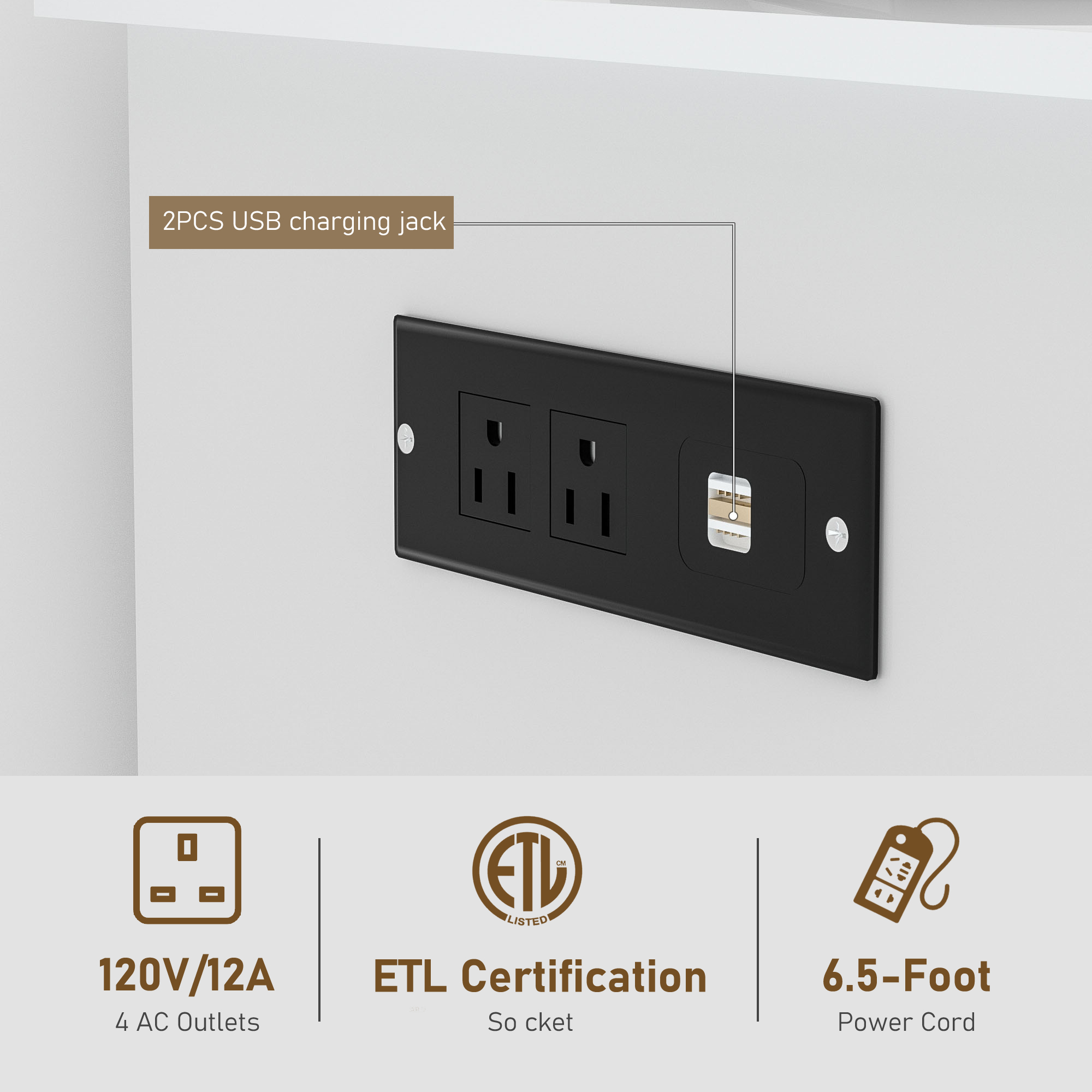 Chvans Farmhouse Coffee Bar Cabinet, 58" Tall Bar Cabinet with LED Lights & Power Outlet, Sideboard Buffet Cabinet with Storage Barn Door, Adjustable Shelf, 9 Wine Racks, 6 Hooks
