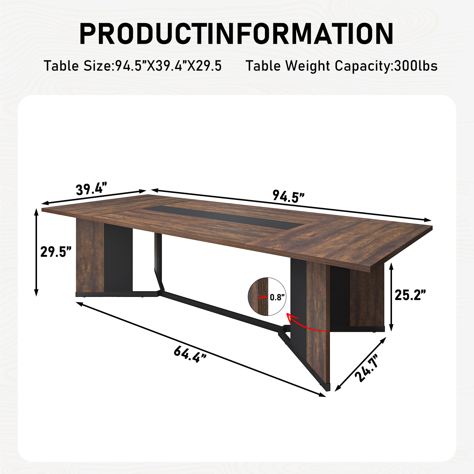 78 inch Large Rectangular Dining Table for 8-10 People, Dining Table with Marble-Color Wood Waterproof Tabletop and Adjustable Leg, 6.5ft Luxurious Family Dinner Table for Office Kitchen Living Room