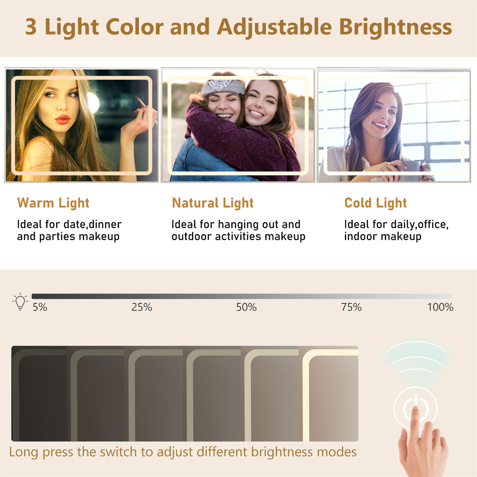 65'' Large Vanity Desk with Sliding Lighted Mirror and Power Outlets, Glass Tabletop Makeup Vanity Corner Vanity with 5 Drawers & 7 Shelves