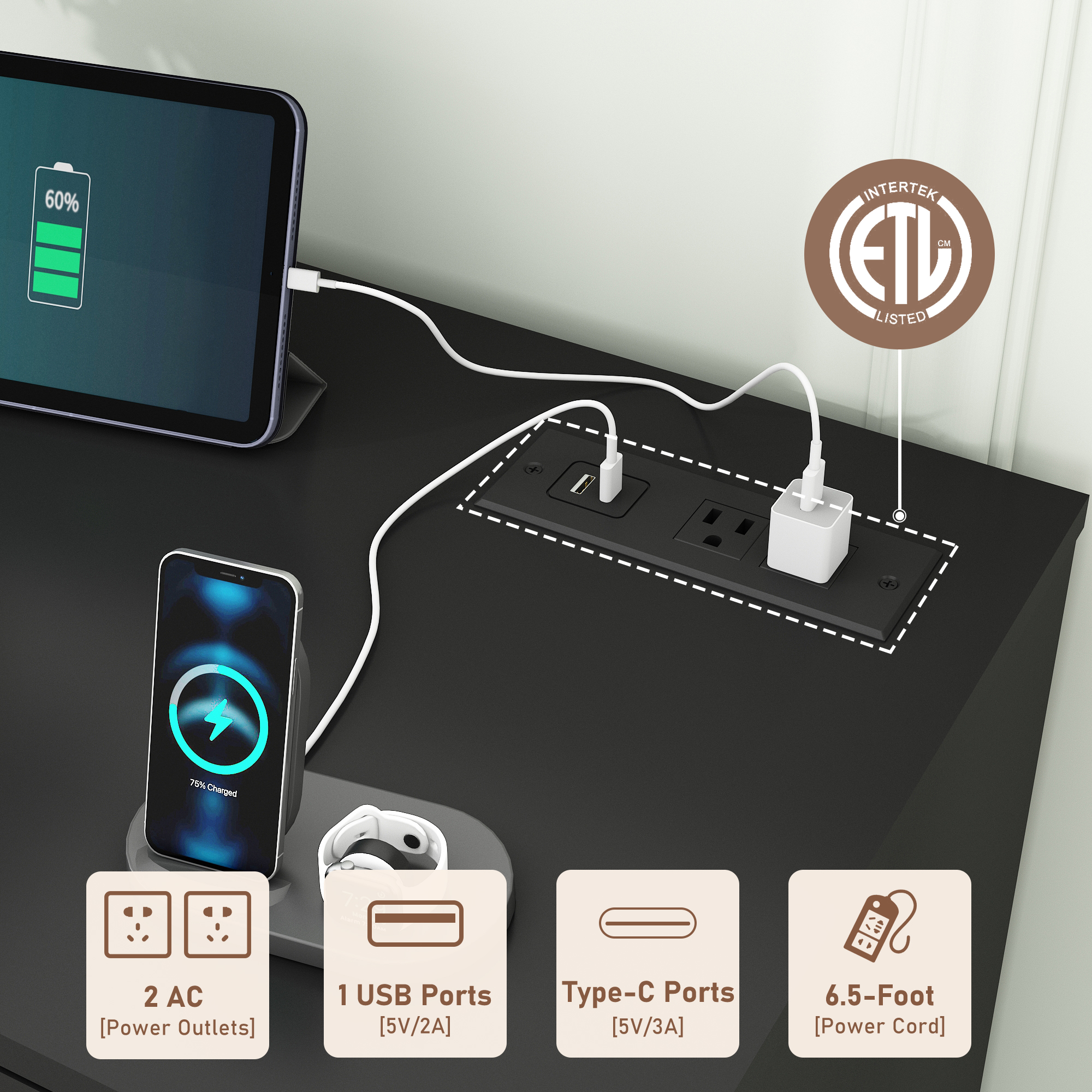 ChVans 12 Drawer Dresser with 60000-color LED Lights & Power Outlet, 63'' Long Modern Chest of Drawers for Closet, Wide Drawer Organizer Cabinet for Bedroom, Living Room, Entryway, Hallway