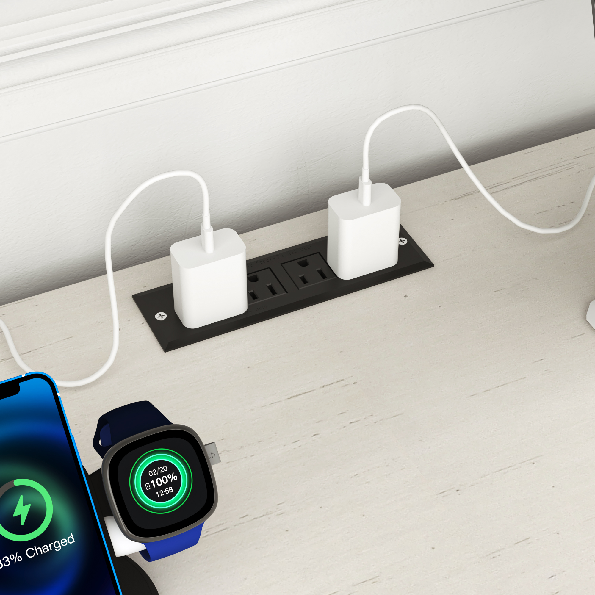 ChVans 103" Rustic TV Farmhouse Wall Unit Entertainment Center for TVs up to 80", Large Wall Unit TV Stand with Bookshelves, Charging Station & Sliding Barn Door Cabinets