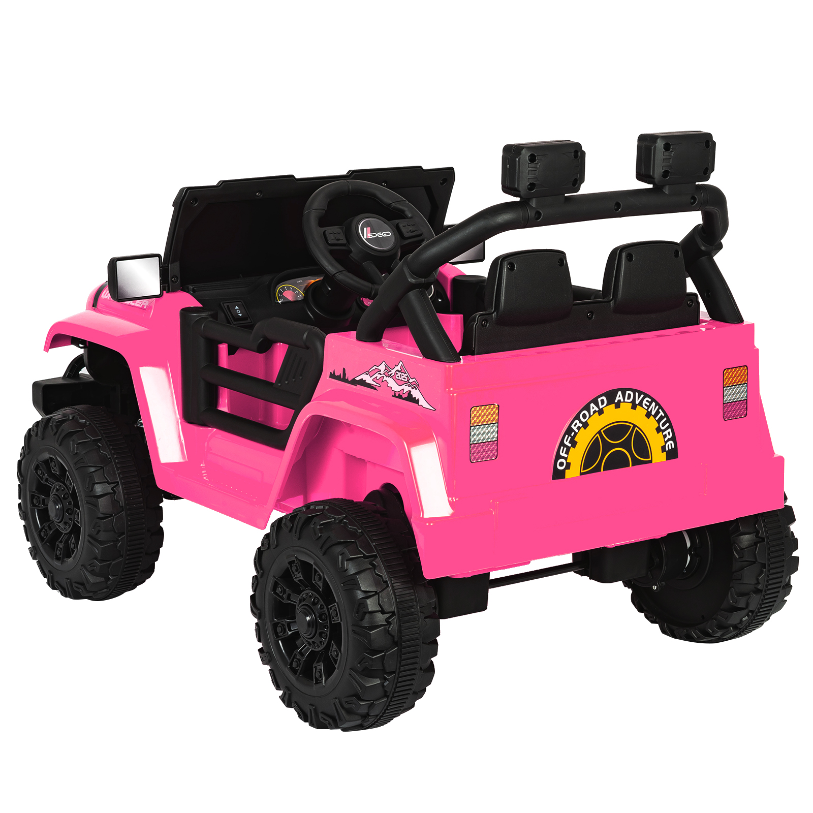 ANPOO 12V Kids Powered Ride on Truck Car with Parent Remote Control, Electric Battery Powered Ride on Toys w/ 3-Speed, Suspension, LED Lights, Music, Bluetooth, MP3