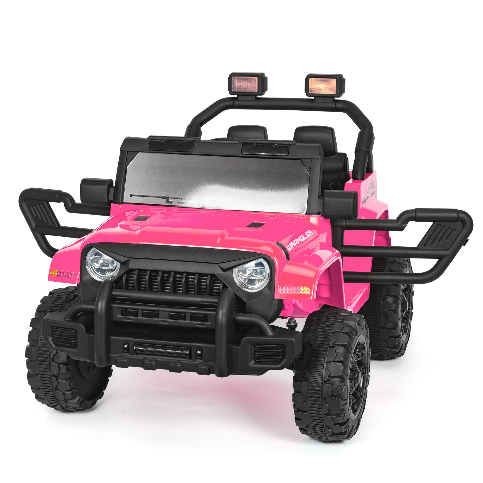 ANPOO 12V Kids Powered Ride on Truck Car with Parent Remote Control, Electric Battery Powered Ride on Toys w/ 3-Speed, Suspension, LED Lights, Music, Bluetooth, MP3