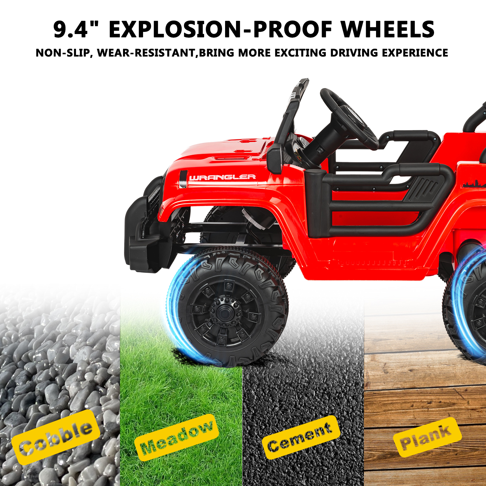 ANPOO 12V Kids Powered Ride on Truck Car with Parent Remote Control, Electric Battery Powered Ride on Toys w/ 3-Speed, Suspension, LED Lights, Music, Bluetooth, MP3