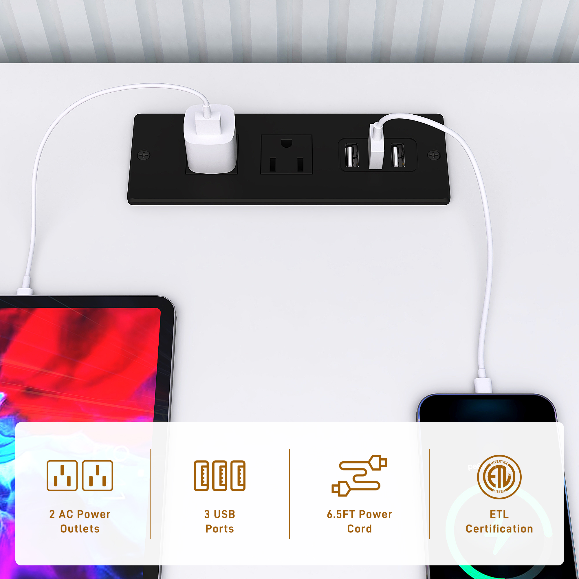 ChVans Modern LED TV Stand for TVs up to 70" with Adjustable LED Lights/Outlet, High Gloss Entertainment Center with Open Shelves Storage, Media Console TV Stands for Living Room, Game room, Bedroom