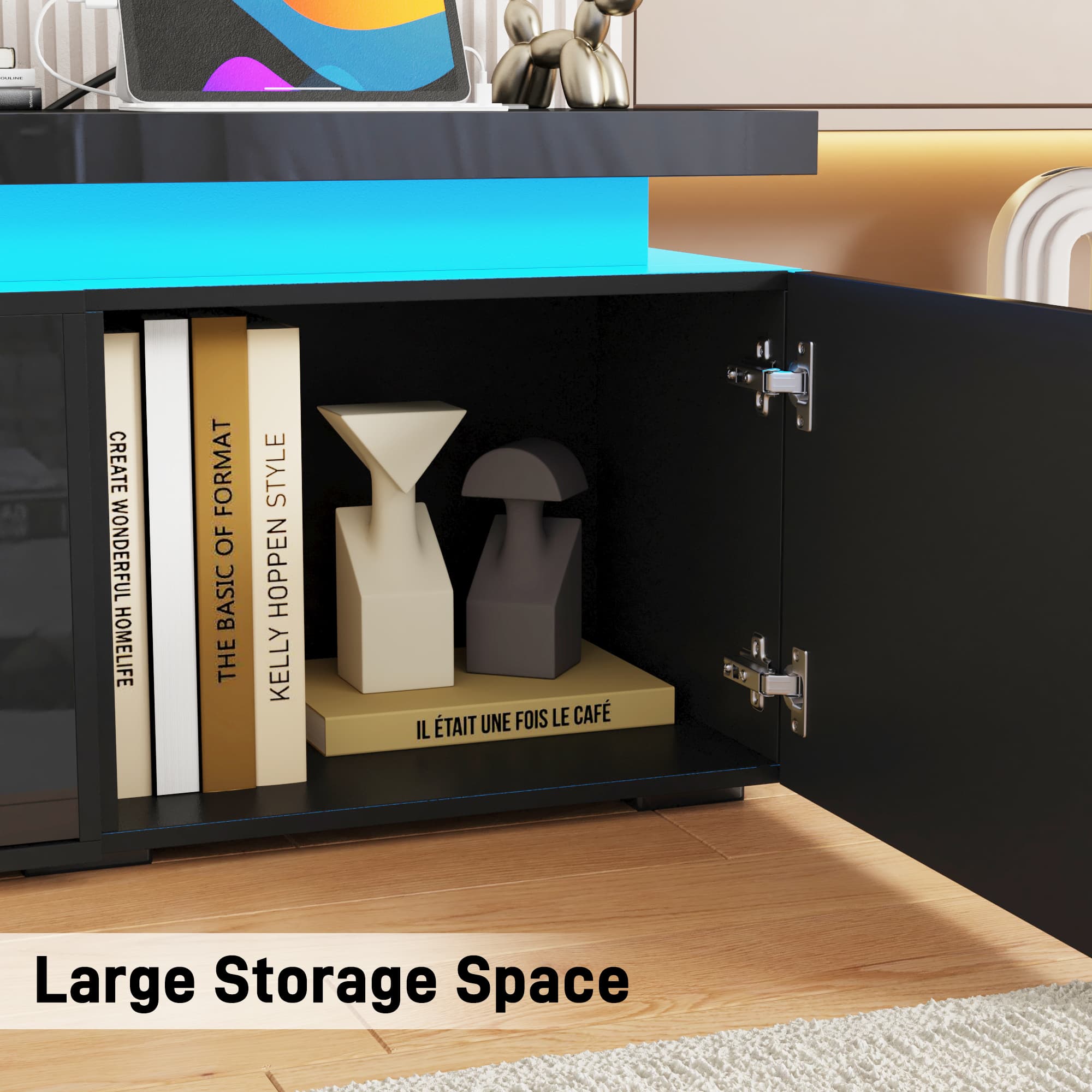 Fireplace TV Stand for 70" -90" with 40'' Electric Fireplace