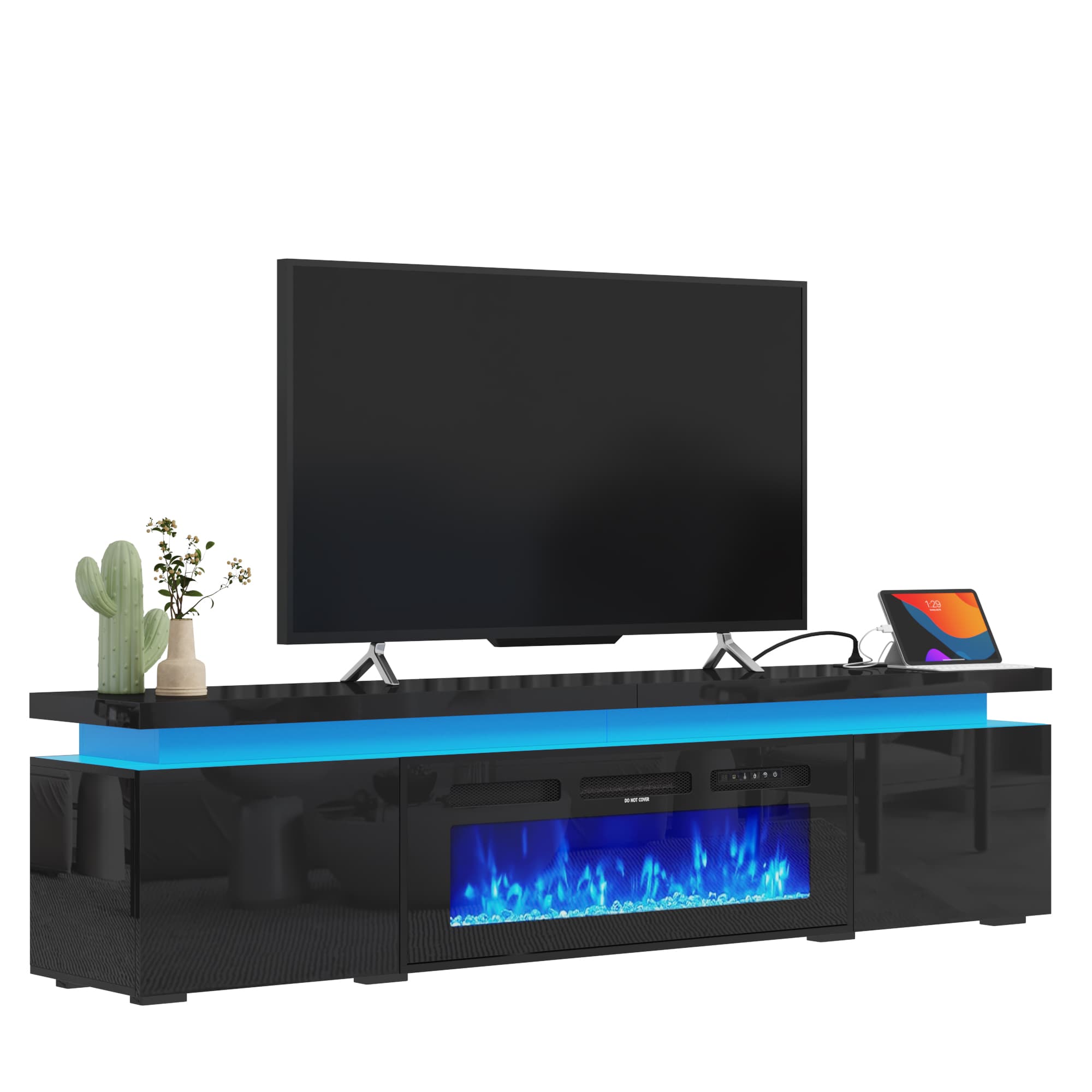 Fireplace TV Stand for 70" -90" with 40'' Electric Fireplace