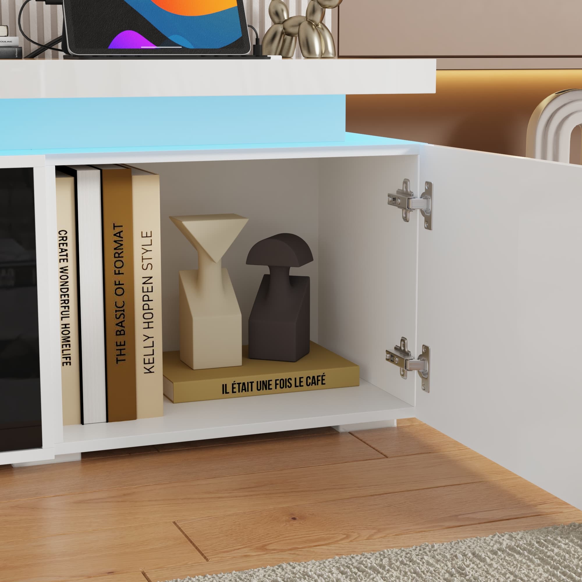 Fireplace TV Stand for 70" -90" with 40'' Electric Fireplace